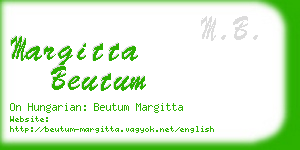 margitta beutum business card